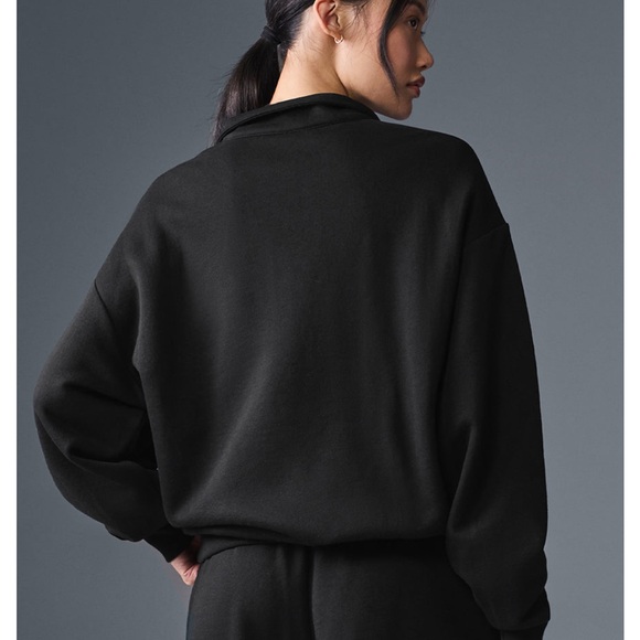 ALO Yoga UNISEX Black Half-Zip Jacket - Picture 5 of 7